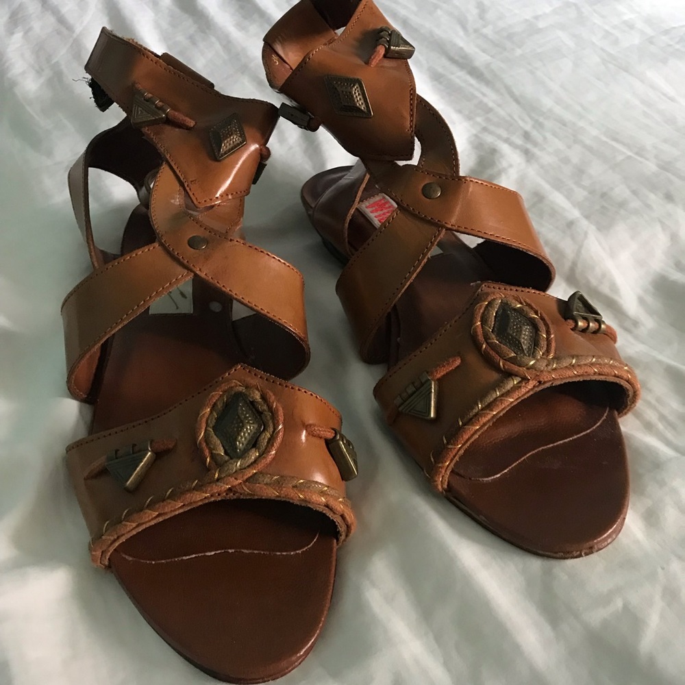 Western Style Leather Sandals
